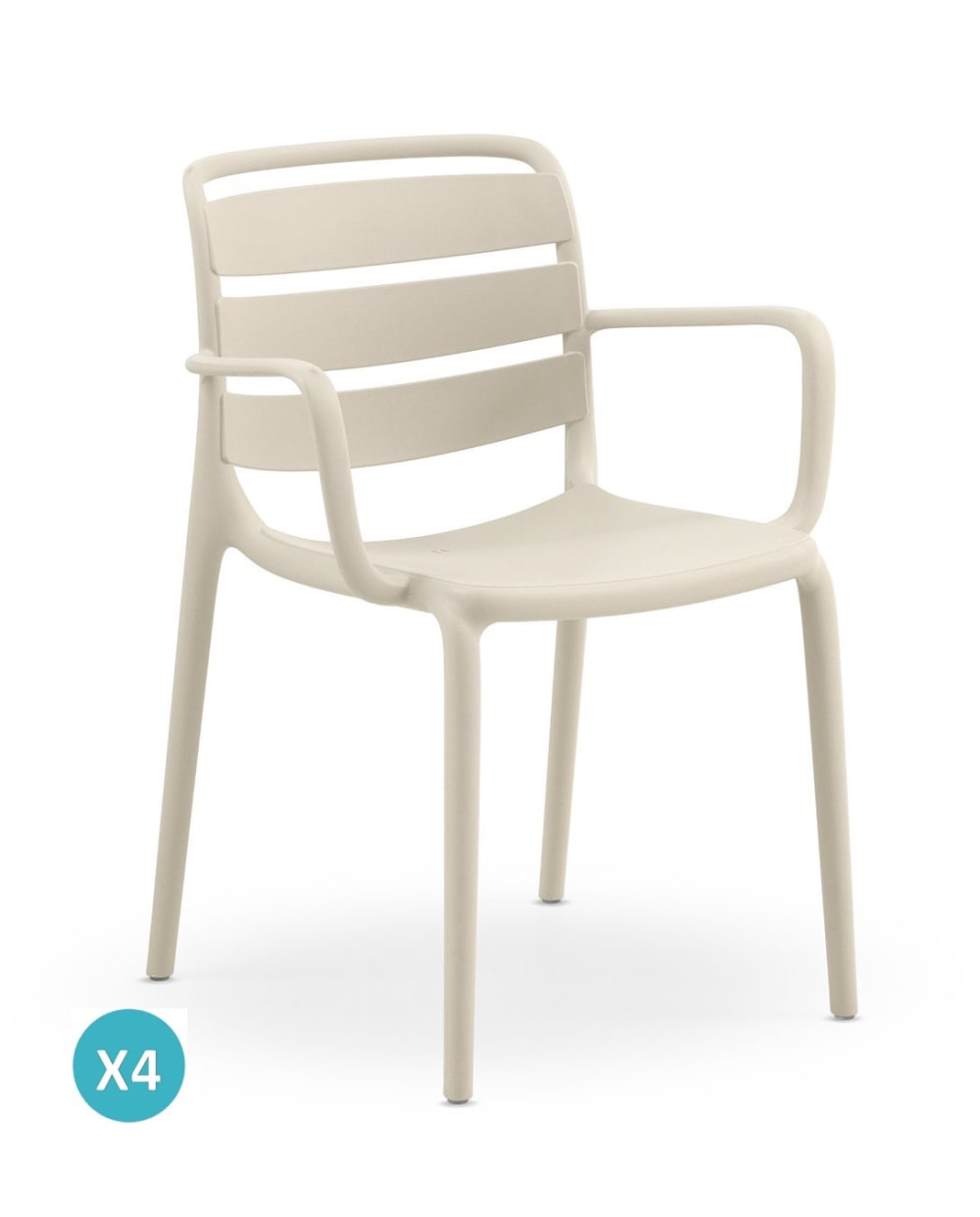 Wohnli Möbelsuche - 4er-Set Sessel aus Polypropylen