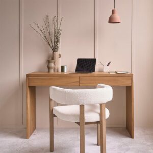 130x78x130cm Holz Beige BERAH GETAH Möbel Büromöbel Schreibtische