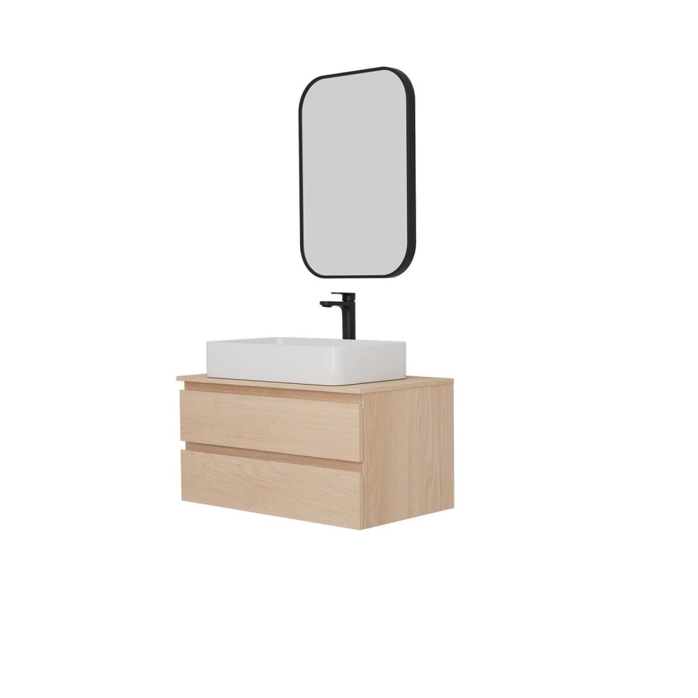 wohnli-moebel-suche-M25025135 Wohnli Möbelsuche - Einzelwaschtisch-Unterschrank 80 cm + Waschbecken + Armatur + Spiegel