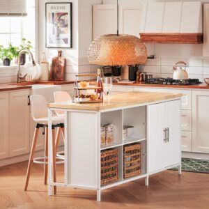 Küchenschrank aus MDF(E1) Weiß-Natur 170x89x60cm Spanplatte Weiß SoBuy Möbel Esszimmermöbel Sideboards, Highboards & niedrige Anrichten