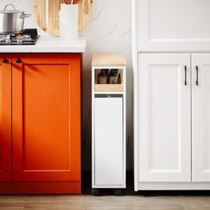 20x79x51cm Spanplatte Weiß SoBuy Möbel Küchenmöbel Kücheninseln & Servierwägen