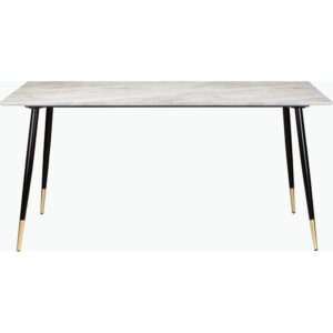 Esstisch für 8 Personen in Marmoroptik L160 cm 90x76x160cm Spanplatte Weiß Loft24 Möbel Esszimmermöbel Esstische