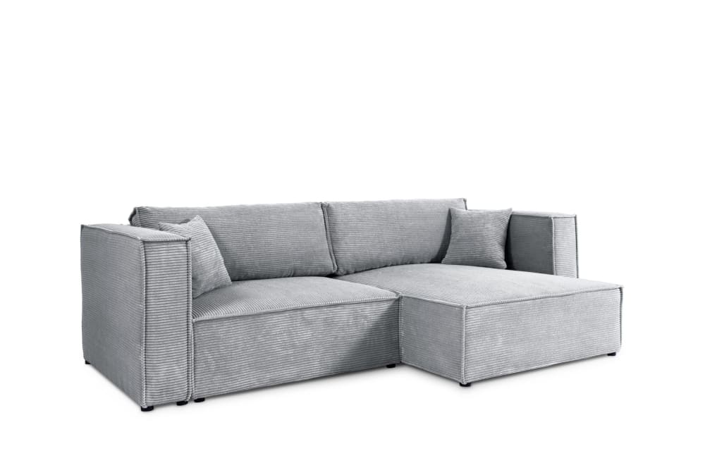 wohnli-moebel-suche-M25026168 Wohnli Möbelsuche - Ecksofa mit Schlaffunktion Cord Grau