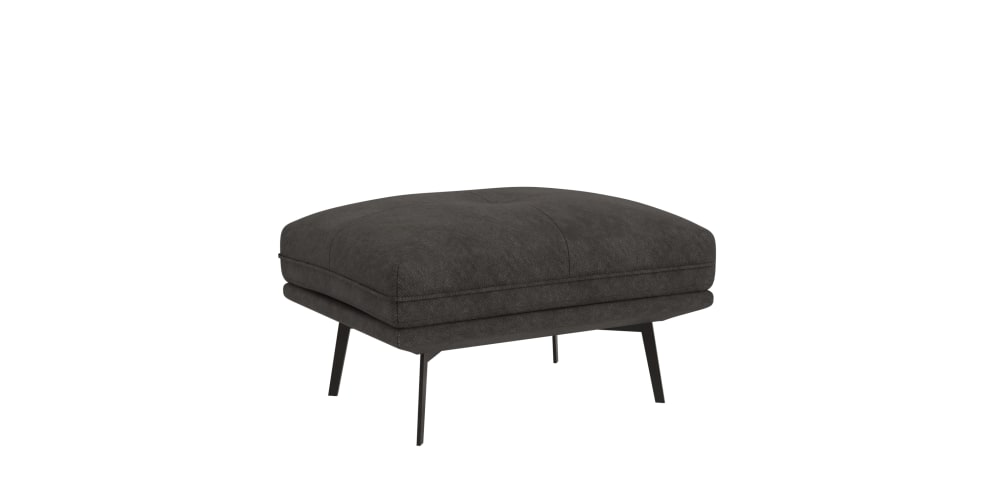 wohnli-moebel-suche-M25027037 Wohnli Möbelsuche - Moderner Hocker mit schwarzen Metall-Füßen aus Samt-Stoff