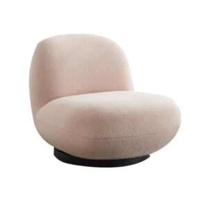 Wohnli Möbelsuche - Loungesessel aus Teddy Bouclé drehbar