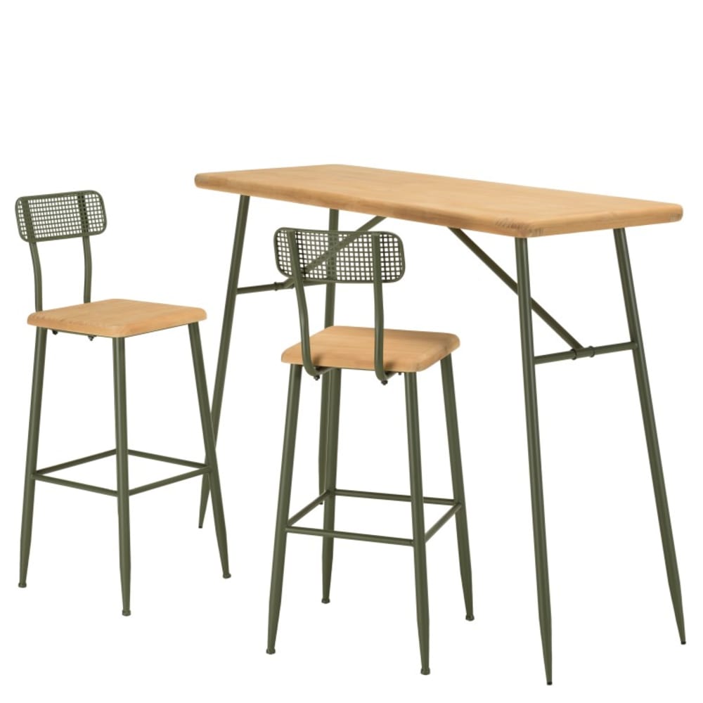 Wohnli Möbelsuche - Set 1 Bar + 2 Hocker Kiefer