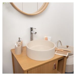 wohnli-moebel-suche-M25028690-1 36x36cm rundes Aufsatzwaschbecken 36x12x36cm Keramik Beige Mob In Möbel Badezimmermöbel Waschtische