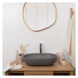 wohnli-moebel-suche-M25028694-1 ovales Aufsatzwaschbecken 53x35cm 53x13x35cm Keramik Grau Mob In Möbel Badezimmermöbel Waschtische