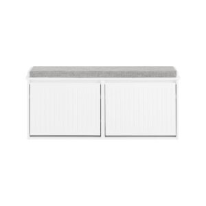 wohnli-moebel-suche-M25029833 Wohnli Möbelsuche - Schuhkipper Schuhschrank mit 2 Klappen aus MDF(E1) Weiß