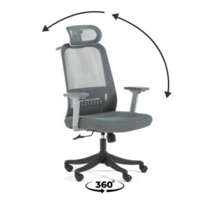 wohnli-moebel-suche-M25030231-1 Ergonomischer höhenverstellbarer Bürostuhl mit Rollen 61x125x68cm Harz Grau Siediti Fuori e Dentro Möbel Büromöbel Bürostühle