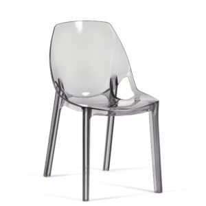 wohnli-moebel-suche-M25030304 Wohnli Möbelsuche - 2er-Set Stühle aus Polycarbonat transparent rauchgrau