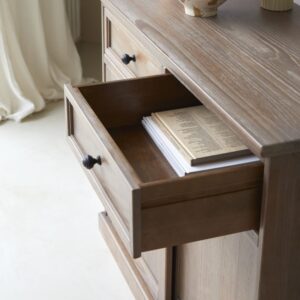 Sideboard aus massivem Kiefernholz 110 cm 112x86x48cm Holz Beige Tikamoon Möbel Esszimmermöbel Sideboards, Highboards & niedrige Anrichten