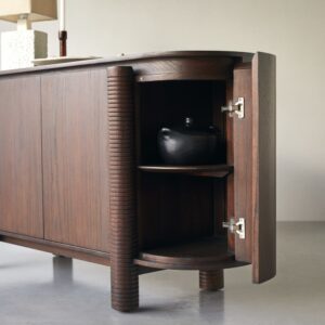 Sideboard aus Mindiholz 160 cm 160x82x50cm Holz Braun Tikamoon Möbel Esszimmermöbel Sideboards, Highboards & niedrige Anrichten