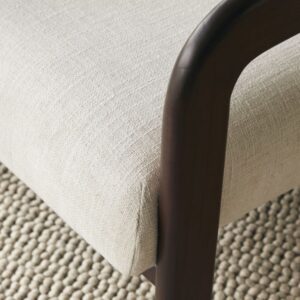 Sessel aus Mindiholz mit naturfarbenem Stoffbezug 67x64x76cm Stoff Beige Tikamoon Sofas und Sessel Sessel, Poufs und Fußbänke Sessel