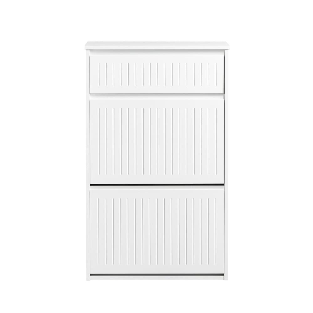 wohnli-moebel-suche-M25033361 Wohnli Möbelsuche - Schuhkipper mit 2 Klappen Schuhablage Schuhschrank aus MDF(E1) Weiß