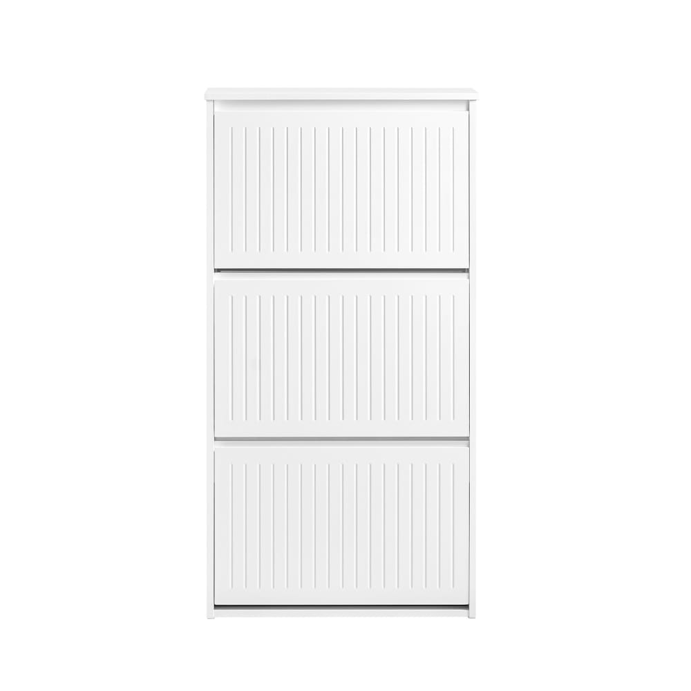 wohnli-moebel-suche-M25033371 Wohnli Möbelsuche - Schuhkipper mit 3 Klappen Schuhablage Schuhschrank aus MDF(E1) Weiß