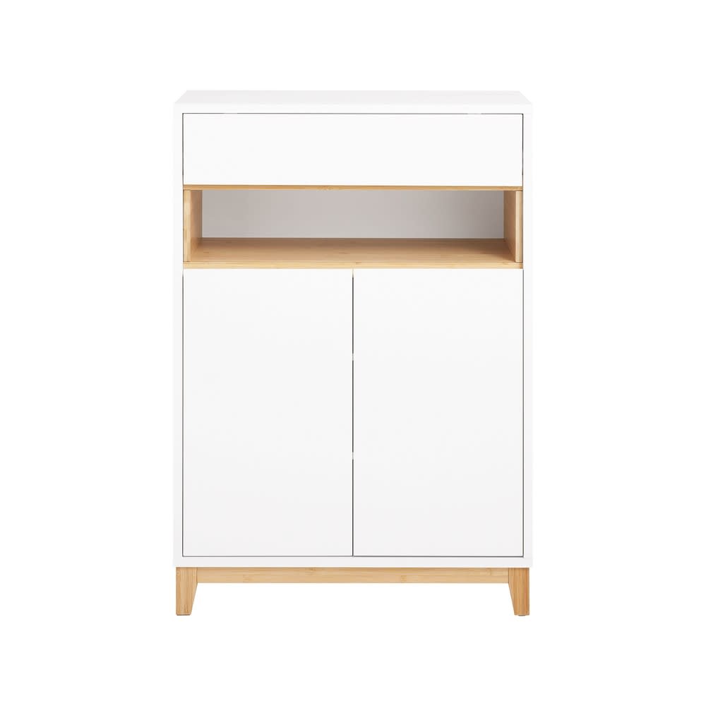 Wohnli Möbelsuche - Schuhschrank mit einer schublade weiß 60x34x85cm nordisch