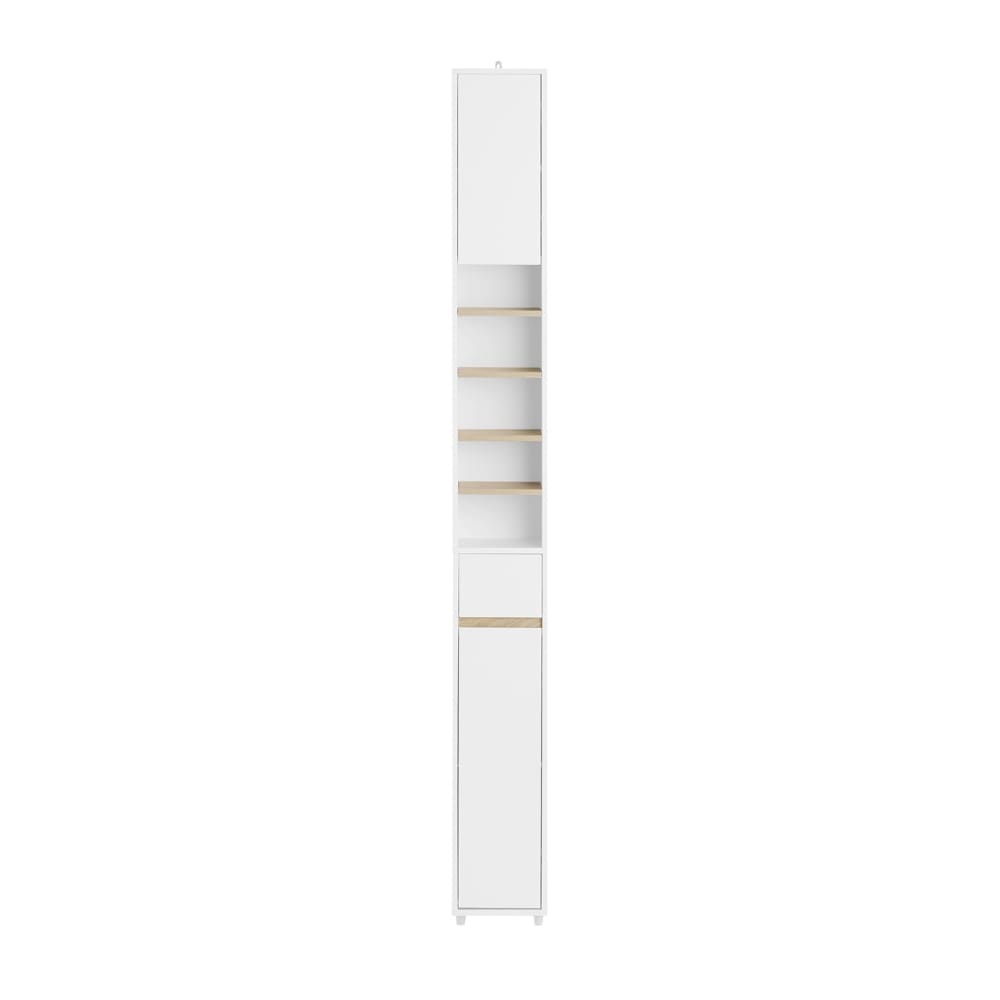 wohnli-moebel-suche-M25033696 Wohnli Möbelsuche - Hochschrank schmal badschrank weiß-natur 20x20x180 cm