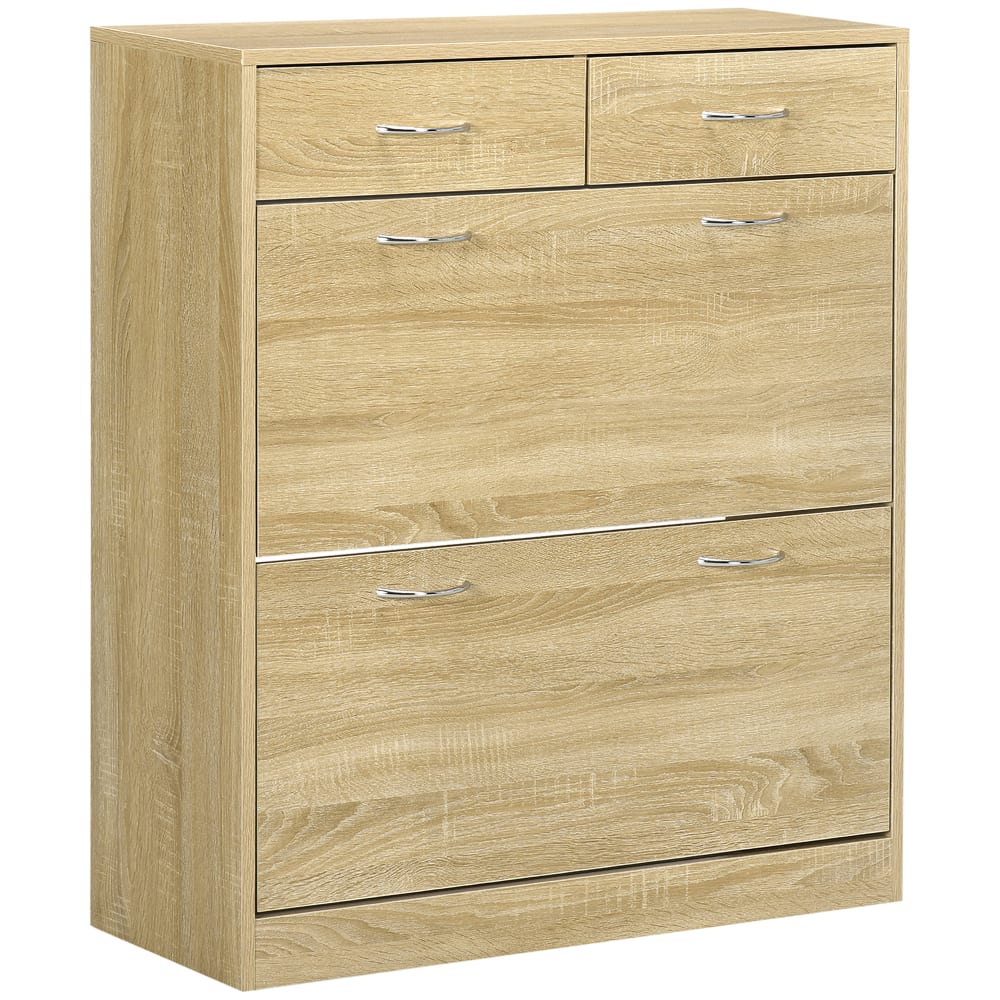 wohnli-moebel-suche-M25035063 Wohnli Möbelsuche - Schuhschrank 2 Schubladen & 2 Türen Aluminium Natur