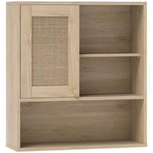 wohnli-moebel-suche-M25035143 Wohnli Möbelsuche - Wandschrank mit Rattanschiebetür & Naturholzregalen