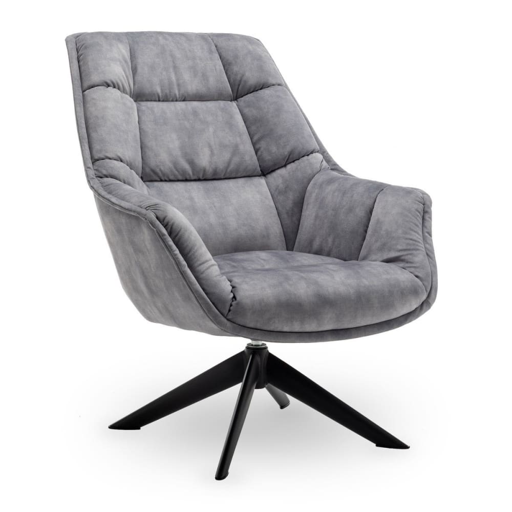 Wohnli Möbelsuche - Grauer Wohnzimmerstuhl L98 cm - VOLTER