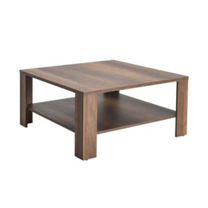 Wohnli Möbelsuche - Couchtisch mit 1 Regalboden L90 cm - LENA - Nussbaumdekor