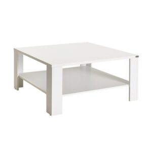 Wohnli Möbelsuche - Couchtisch mit 1 Regalboden L90 cm - LENA - Weiß