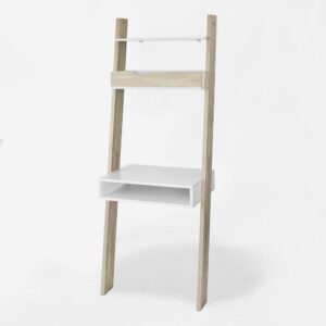wohnli-moebel-suche-M25036994 Wohnli Möbelsuche - Bücherregal mit Schreibtisch Wandregal aus Span und MDF Weißnatur