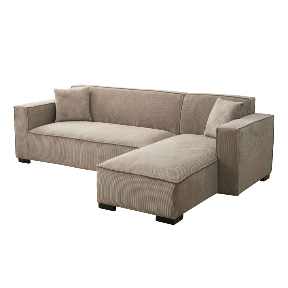 wohnli-moebel-suche-M25037024 Wohnli Möbelsuche - Festes 3-Sitzer-Ecksofa mit Chaiselongue rechts in Taupe L 247 cm