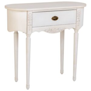 wohnli-moebel-suche-M25040146 Wohnli Möbelsuche - Empfangstisch aus lackiertem Holz mit 1 Schublade 88x36x80h cm - Weiß