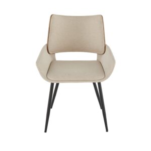 Wohnli Möbelsuche - Set mit 6 Stühlen aus beigem Stoff