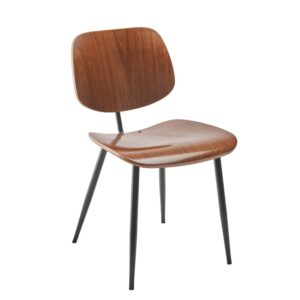 Wohnli Möbelsuche - 6er-set Stühlen in Metallgestell mit Walnussoptik