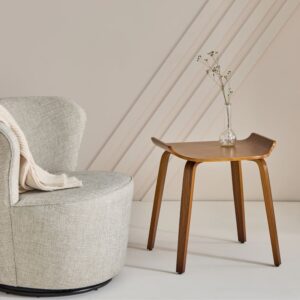 wohnli-moebel-suche-M25040544-1 Beistelltisch mit Nussbaum-Finish 49x54x47cm Spanplatte Braun Signature Möbel Wohnzimmermöbel Beistelltische