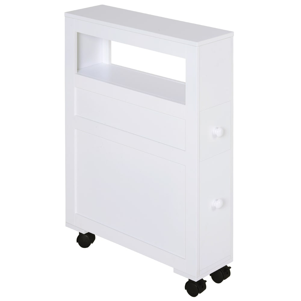 wohnli-moebel-suche-M25040853 Wohnli Möbelsuche - Meuble de rangement salle de bain étroit étagère et tiroirs blanc