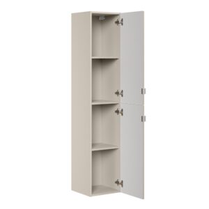 wohnli-moebel-suche-M25042117-1 2-türige Hängesäule Melamin Kaschmir 35x170x33cm Spanplatte Beige Petits meubles Möbel Badezimmermöbel Bad-Hochschränke