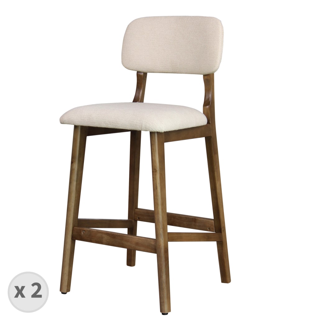 Wohnli Möbelsuche - Barstühle aus Stoff und Walnussholz