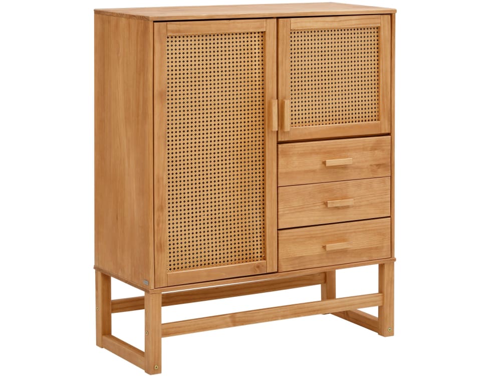 wohnli-moebel-suche-M25042640 Wohnli Möbelsuche - Schrank mit 2 Türen und 3 Schubladen aus Kiefer