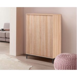 Anrichte mit 2 Türen in Holzoptik 80x110x35cm Spanplatte Braun Loft24 Möbel Esszimmermöbel Sideboards, Highboards & niedrige Anrichten