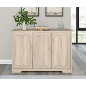 Anrichte mit 3 Türen in Eichenoptik 118x80x39cm Spanplatte Braun Loft24 Möbel Esszimmermöbel Sideboards, Highboards & niedrige Anrichten