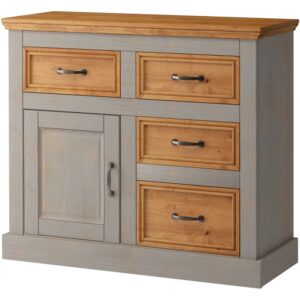 Wohnli Möbelsuche - Anrichte mit 1 Tür / 4 Schubladen aus Kiefer