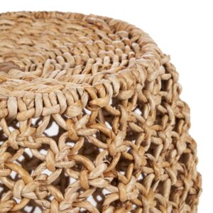 wohnli-moebel-suche-M25043768-1 Hocker aus Bananenblatt und Eisen mit natürlicher Farbe 49x45x49cm Naturfasern Beige Bazar Bizar Möbel Wohnzimmermöbel Hocker
