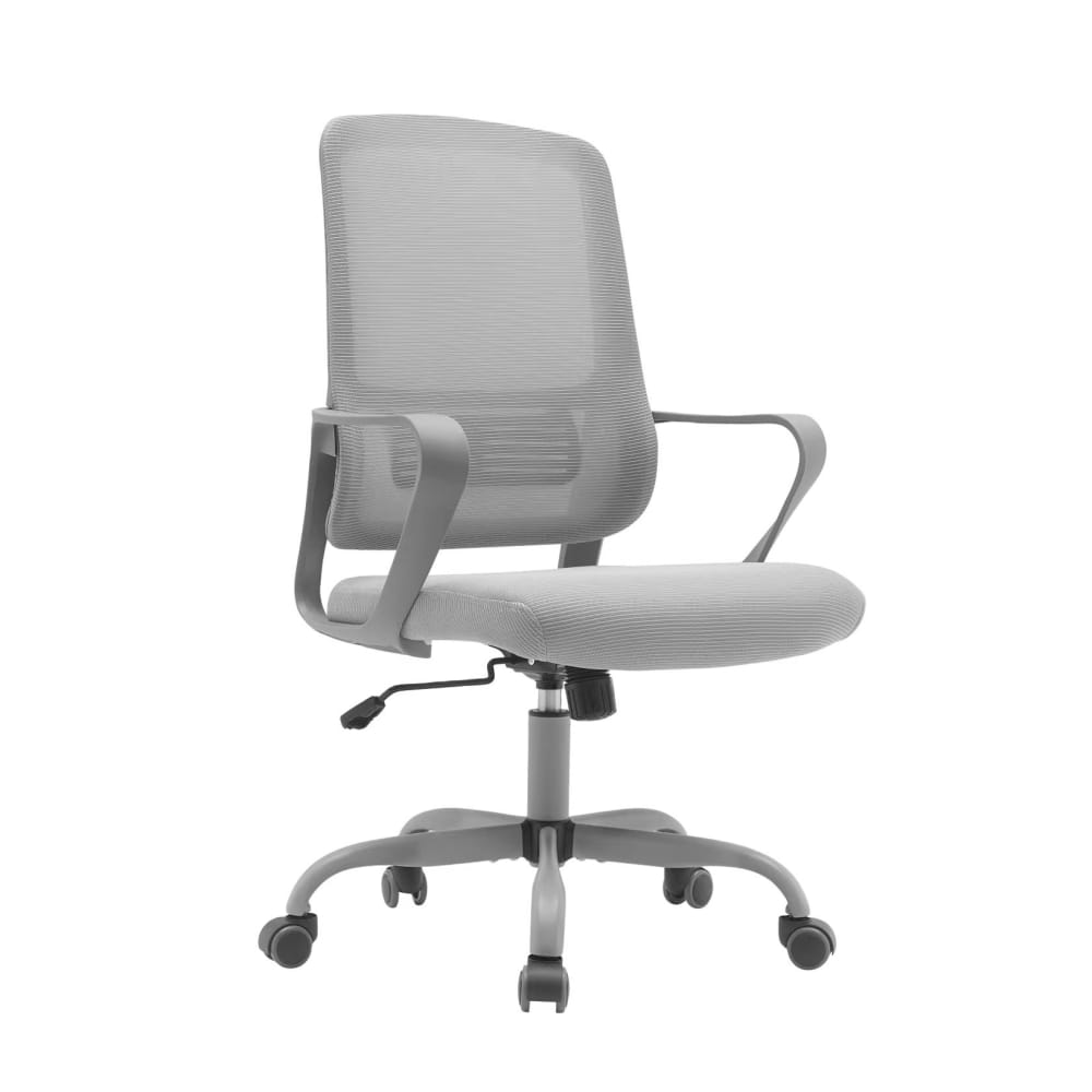wohnli-moebel-suche-M25044319 Wohnli Möbelsuche - Höhenverstellbarer Schreibtischstuhl Stoff und Netz Grau 109x59x56 cm