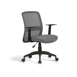 Wohnli Möbelsuche - Höhenverstellbarer Schreibtischstuhl Stoff Grau 94x61x59 cm