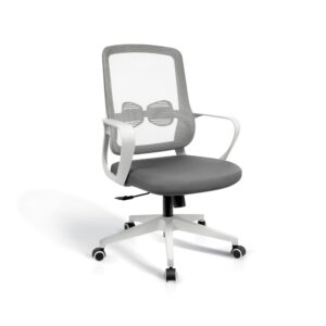 Wohnli Möbelsuche - Höhenverstellbarer Schreibtischstuhl Stoff Grau 107x66x61 cm