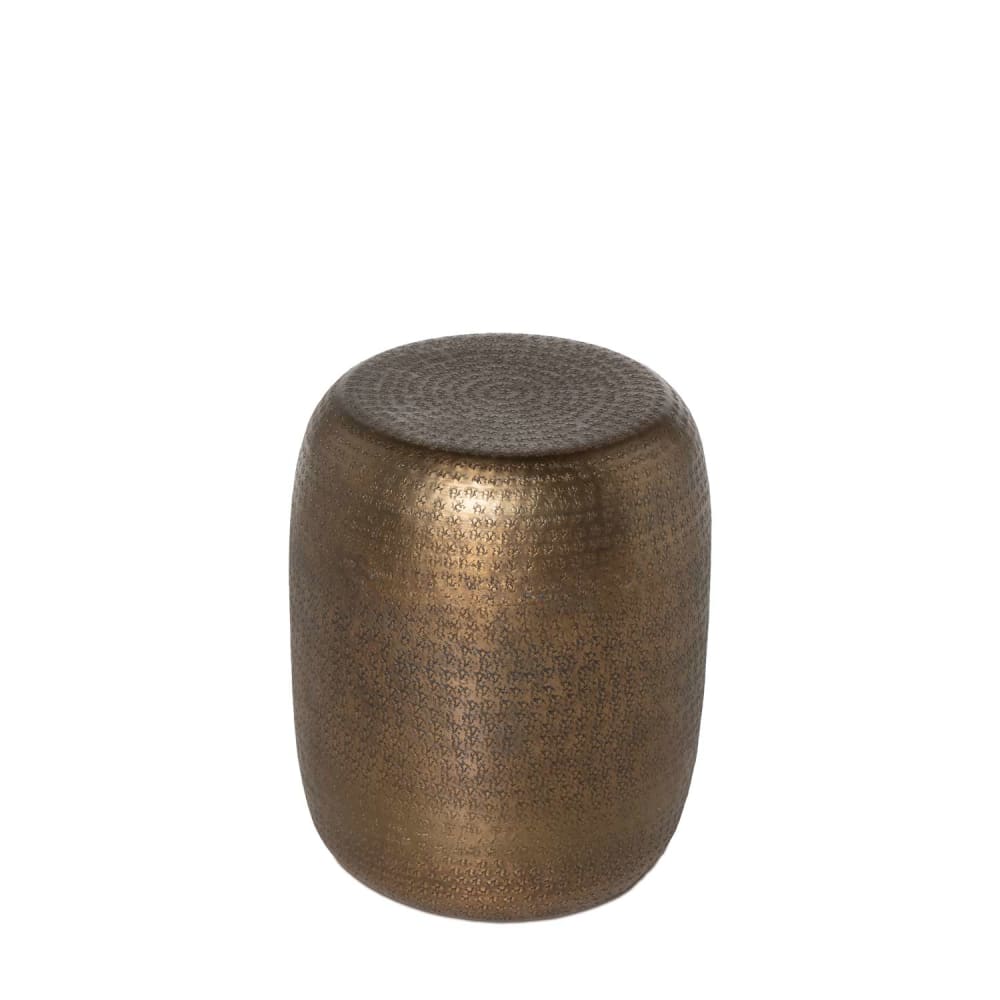 Wohnli Möbelsuche - Beistelltisch aus altgoldfarbenem Metall.