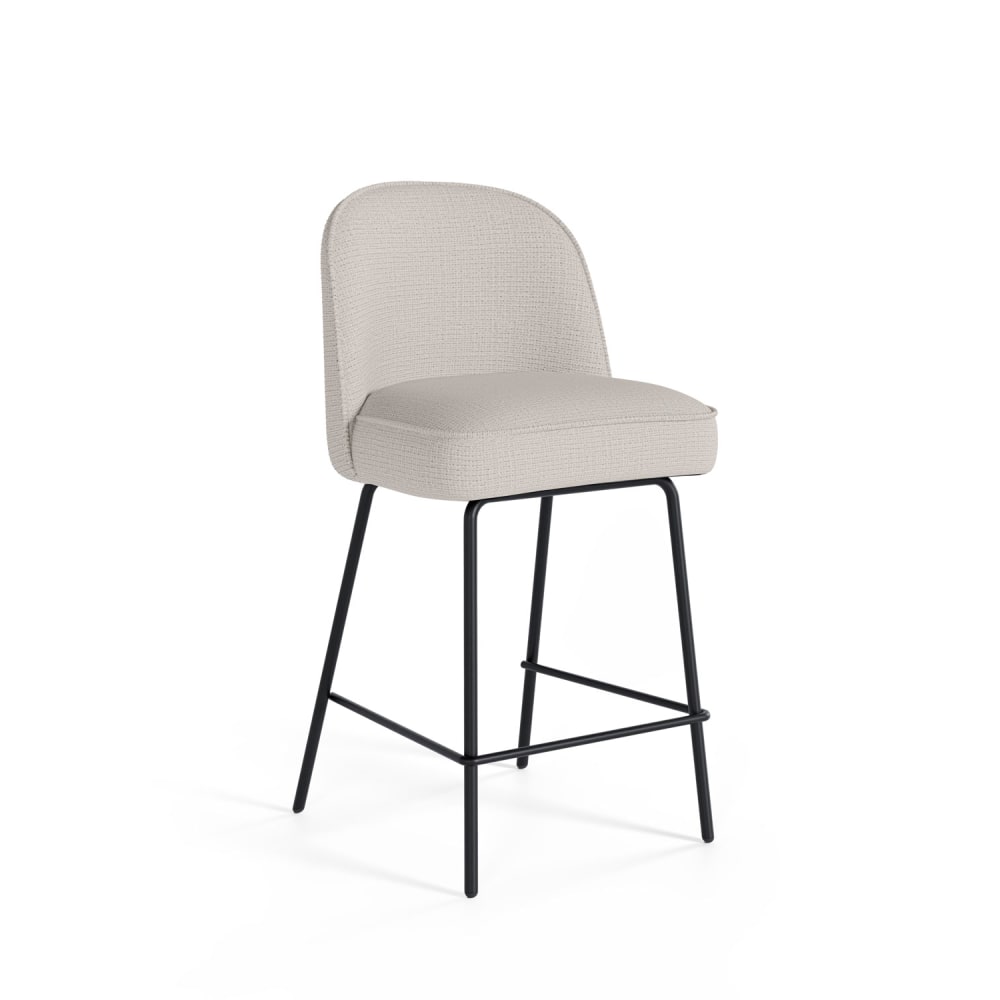 wohnli-moebel-suche-M25044912 Wohnli Möbelsuche - Niedriger Hocker beige und schwarze Beine