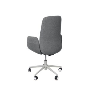 Gepolsterter Schreibtischstuhl in Grau 62x102x67cm Metall Grau Koketto Home Möbel Büromöbel Bürostühle