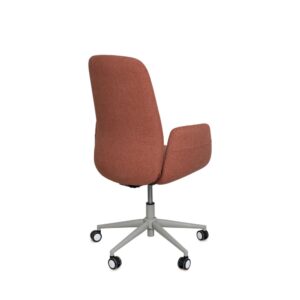 Gepolsterter Schreibtischstuhl in Terracotta 62x102x67cm Metall Braun Koketto Home Möbel Büromöbel Bürostühle