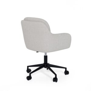 wohnli-moebel-suche-M25044950-1 Gepolsterter Schreibtischstuhl in Hellgrau 65x81x60cm Metall Grau Koketto Home Möbel Büromöbel Bürostühle