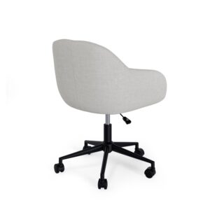 wohnli-moebel-suche-M25044960-1 Gepolsterter Schreibtischstuhl in Hellgrau 60x78x67cm Metall Grau Koketto Home Möbel Büromöbel Bürostühle